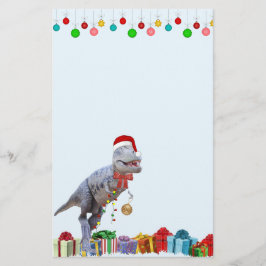 Dinosaurier Weihnachten Briefpapier