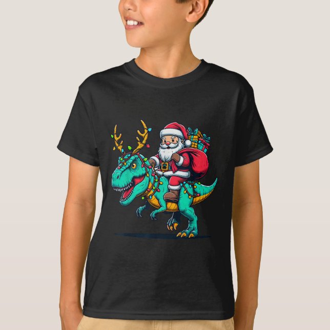 Dinosaurier Weihnachten Weihnachten Weihnachten We T-Shirt (Vorderseite)