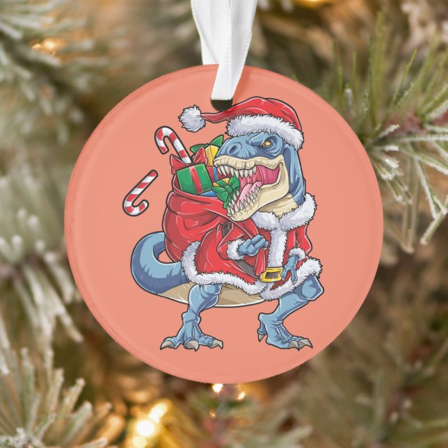 Dinosaurier Weihnachts Weihnachtsmann T rex Boys M Ornament (Baum)