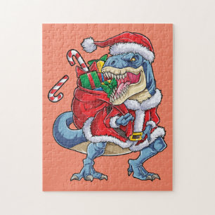 Dinosaurier Weihnachts Weihnachtsmann T rex Boys M Puzzle