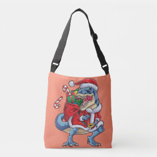 Dinosaurier Weihnachts Weihnachtsmann T rex Boys M Tragetaschen Mit Langen Trägern