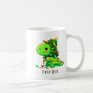 Dinosaurier-Weihnachtsbaum-Rex-Pyjama Männer Junge Kaffeetasse