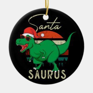 Dinosaurier Weihnachtsgeschenk, Familiendekoration Keramik Ornament