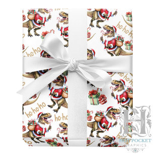 Dinosaurier Weihnachtsgeschenkpapier Geschenkpapier