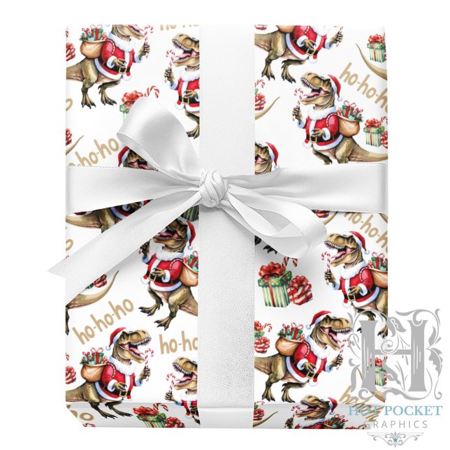 Dinosaurier Weihnachtswrapping Paper Geschenkpapier (Von Creator hochgeladen)