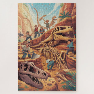 Dinosaurier-Welt-Entdeckungs-Grabung-Puzzle Puzzle