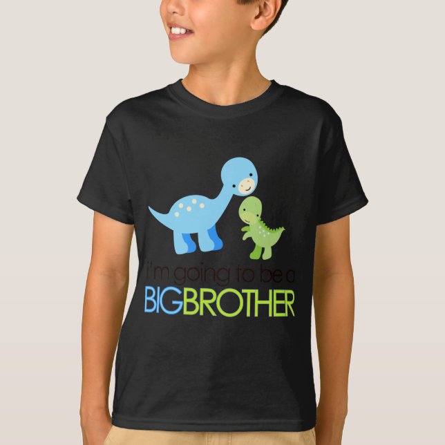 Dinosaurier werde ich ein großer Bruder sein T-Shirt (Vorderseite)
