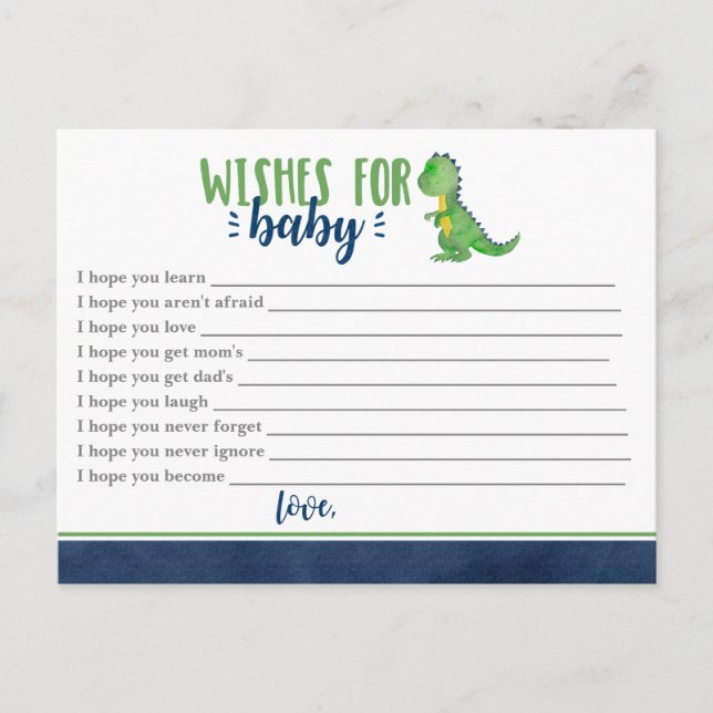 Dinosaurier will Baby Postkarte (Vorderseite)