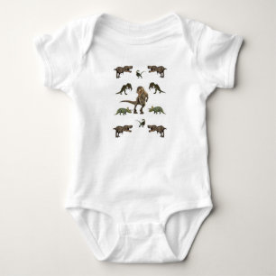 Dinosaurier Wrapping Paper Baby Strampler