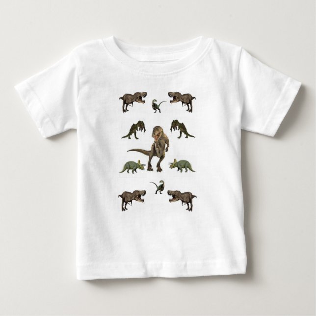 Dinosaurier Wrapping Paper Baby T-shirt (Vorderseite)