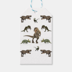Dinosaurier Wrapping Paper Geschenkanhänger