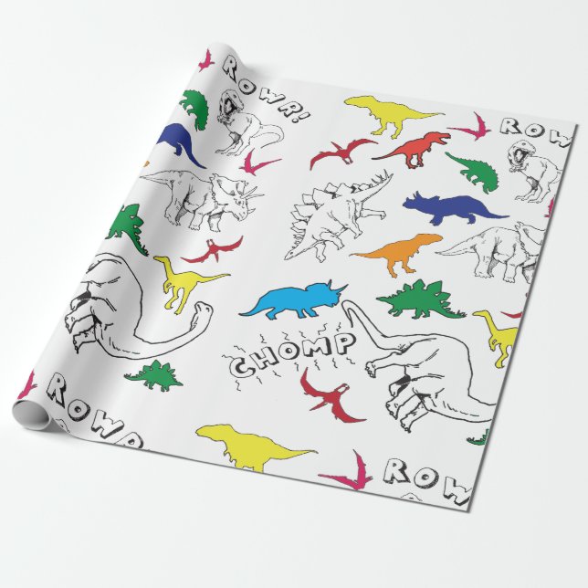 Dinosaurier Wrapping Paper Geschenkpapier (Ungerollt)