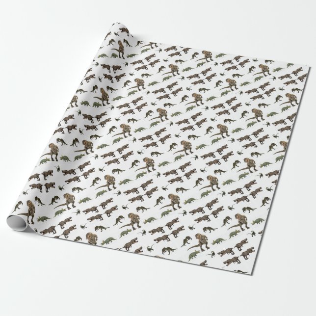 Dinosaurier Wrapping Paper Geschenkpapier (Ungerollt)