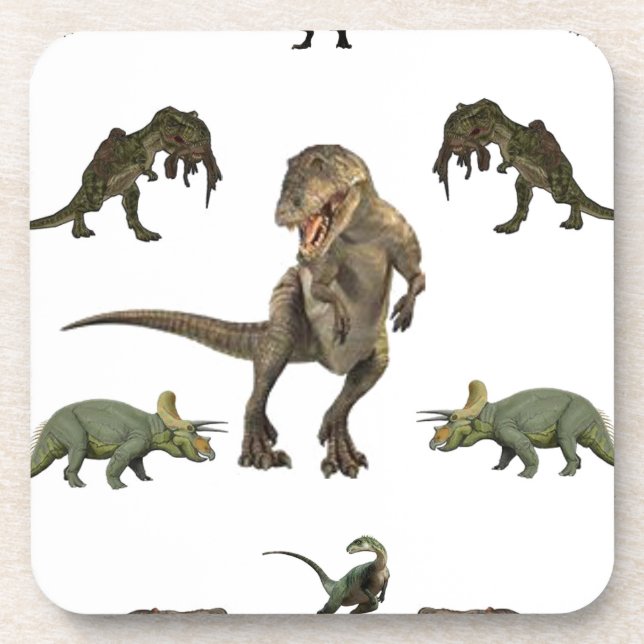 Dinosaurier Wrapping Paper Getränkeuntersetzer (Vorderseite)