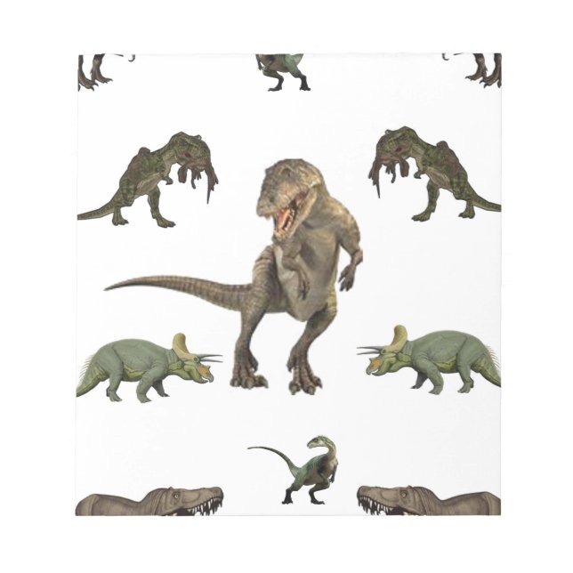 Dinosaurier Wrapping Paper Notizblock (Vorderseite)