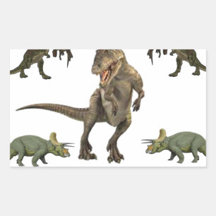 Dinosaurier Wrapping Paper Rechteckiger Aufkleber