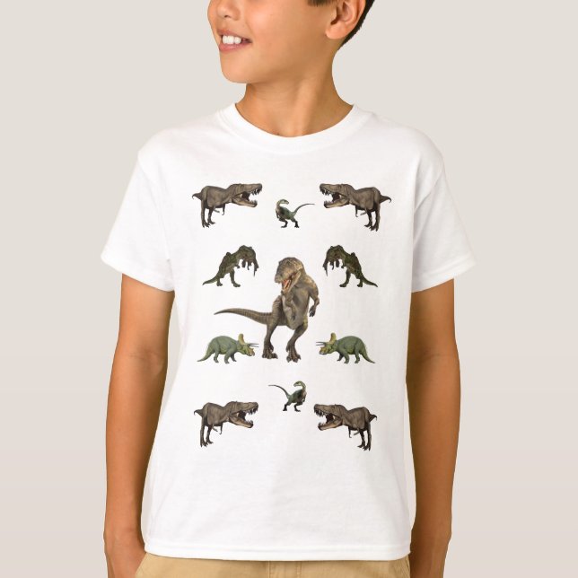 Dinosaurier Wrapping Paper T-Shirt (Vorderseite)