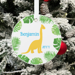 Dinosaurier Yellow Brontosaurus Keepake Weihnachte Ornament