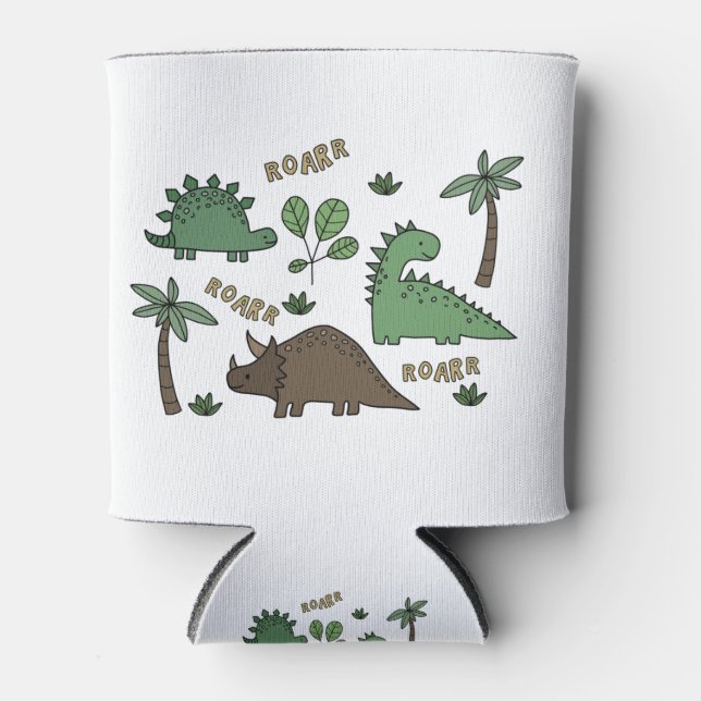 Dinosaurier zeichnend dosenkühler (Vorderseite)