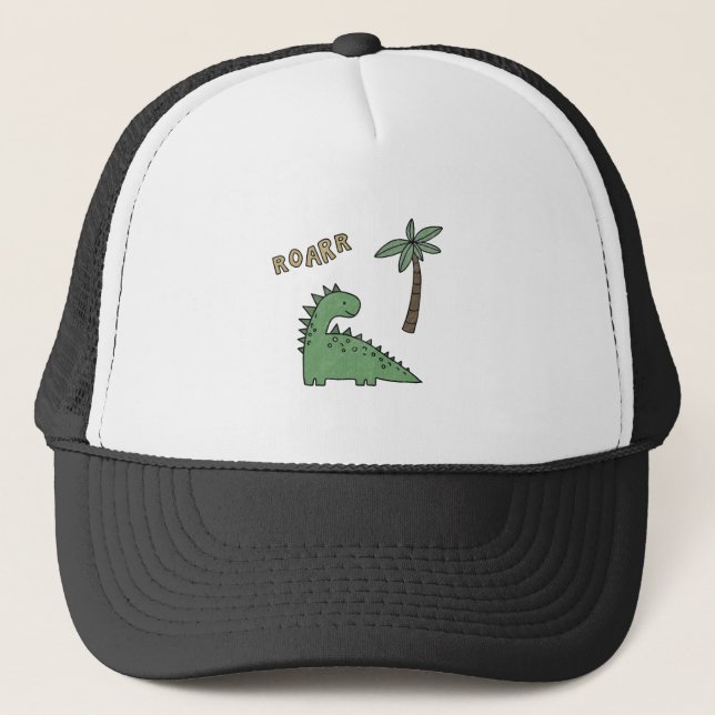 Dinosaurier zeichnend truckerkappe (Vorderseite)