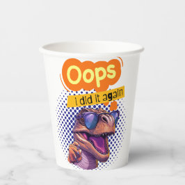 Dinosaurier-Zitat Pappbecher