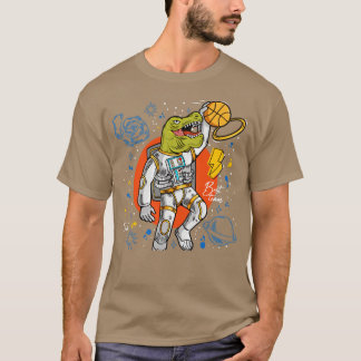 Dinosaurier zum Basketballspielen T-Shirt