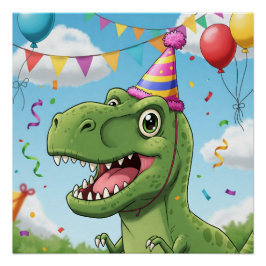 Dinosaurier zum Geburtstag Poster