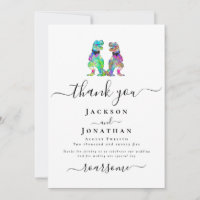 Dinosaurier zwei heiraten bei schwuler Hochzeit Da