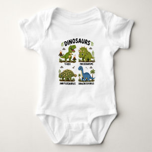 Dinosaurierarten Lernen für Kinder Baby Strampler