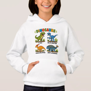 Dinosaurierarten Lernen für Kinder Hoodie