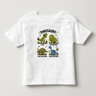 Dinosaurierarten Lernen für Kinder Kleinkind T-shirt