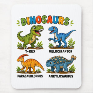 Dinosaurierarten Lernen für Kinder Mousepad