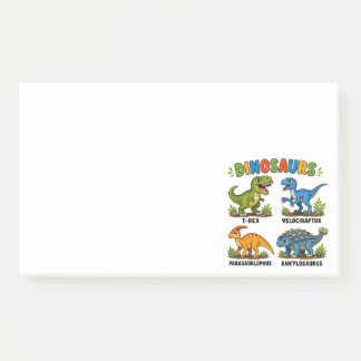 Dinosaurierarten Lernen für Kinder Post-it Klebezettel