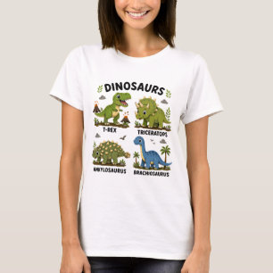 Dinosaurierarten Lernen für Kinder T-Shirt