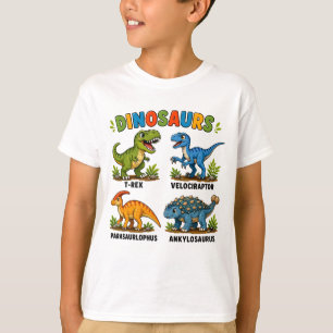 Dinosaurierarten Lernen für Kinder T-Shirt