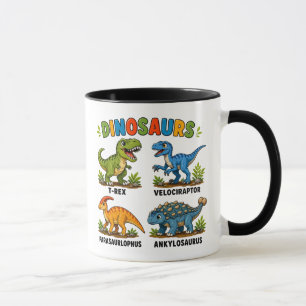 Dinosaurierarten Lernen für Kinder Tasse