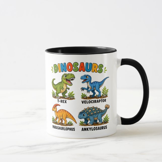 Dinosaurierarten Lernen für Kinder Tasse (Rechts)