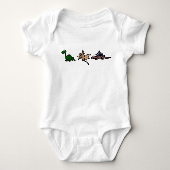Dinosaurierbabys Baby Strampler (Vorderseite)