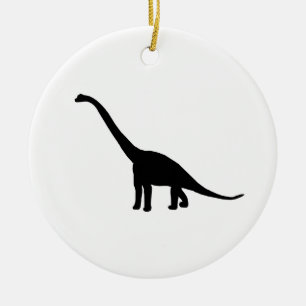 Dinosaurierbrontosaurus-Silhouette Keramikornament