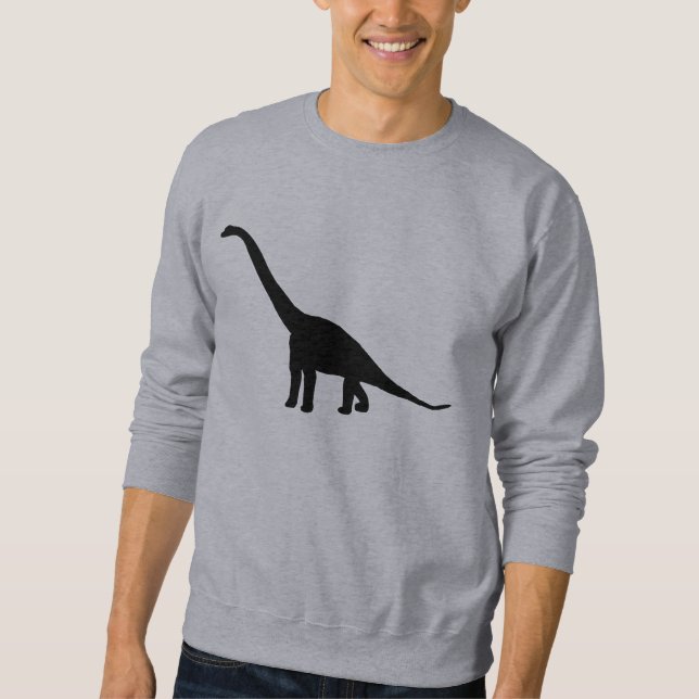 Dinosaurierbrontosaurus-Silhouette Sweatshirt (Vorderseite)