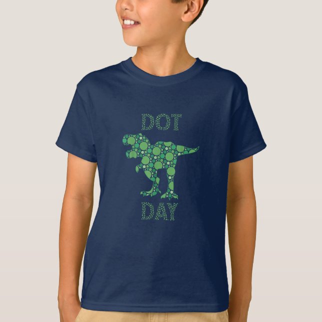 Dinosaurierdots am Tag des internationalen Dots T-Shirt (Vorderseite)