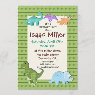 Dinosauriergeburtstags-Party Einladung Dino laden