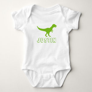 Dinosaurierkleidung personalisiert mit Kindernamen Baby Strampler