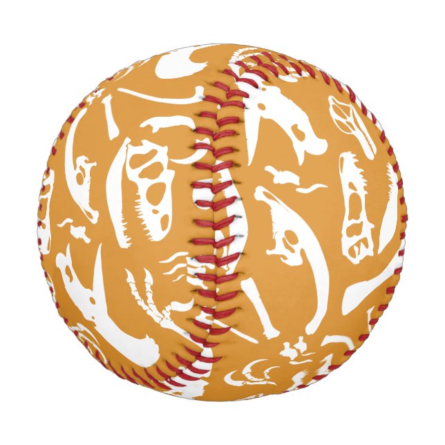 Dinosaurierknochen (Gold) Baseball (Schrägansicht)