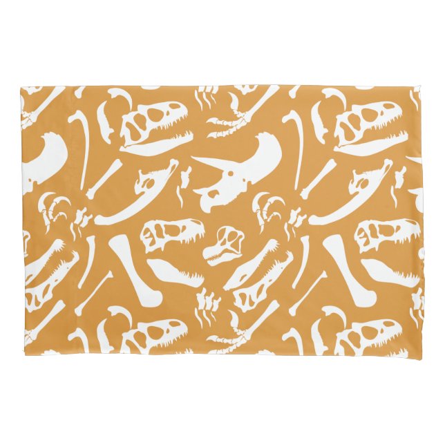 Dinosaurierknochen (Gold) Kissenbezug (Vorderseite)