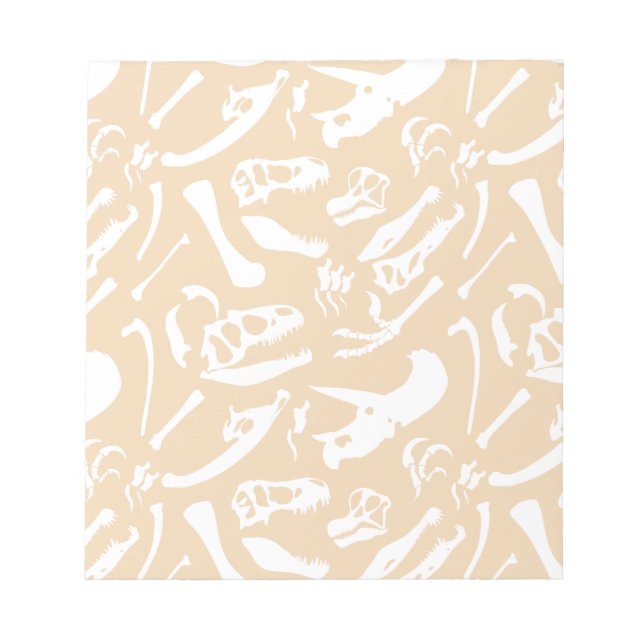 Dinosaurierknochen (Gold) Notizblock (Vorderseite)