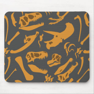 Dinosaurierknochen (grau) mousepad