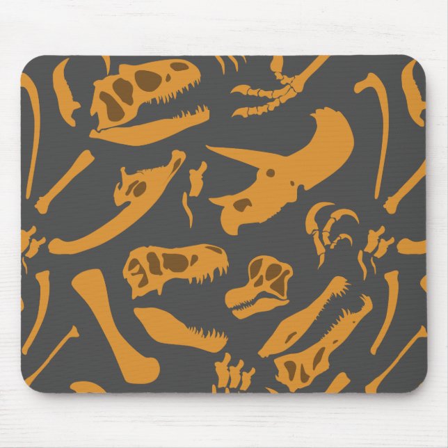 Dinosaurierknochen (grau) mousepad (Vorne)