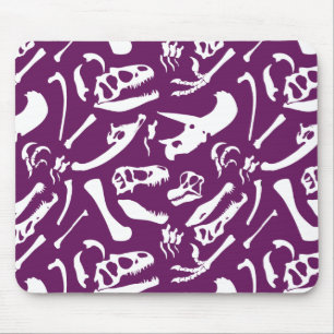 Dinosaurierknochen (Lila) Mousepad