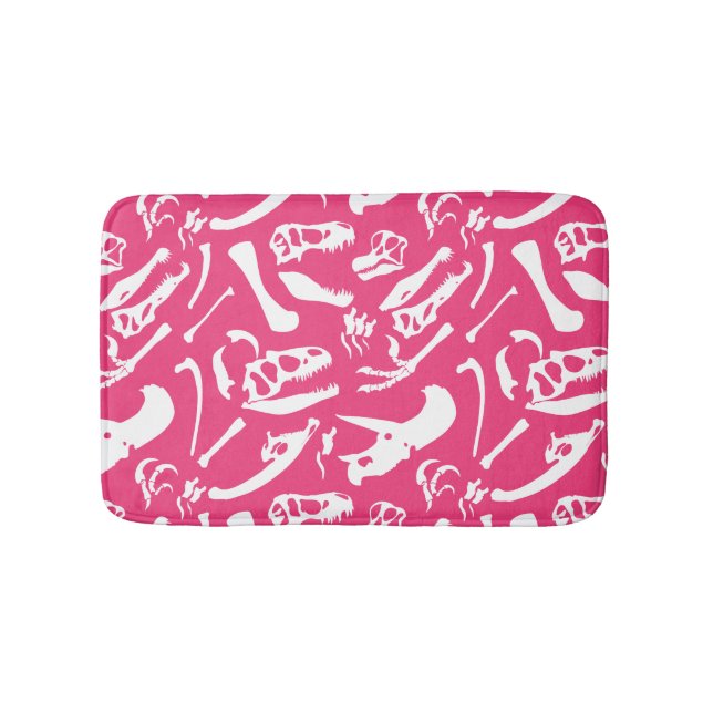 Dinosaurierknochen (rosa) badematte (Vorderseite)